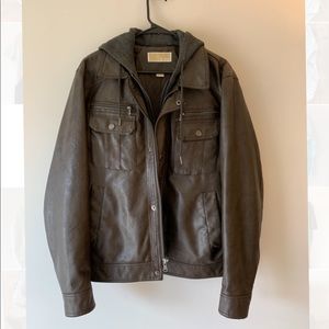 Michael Kors Brown Leather Jacket